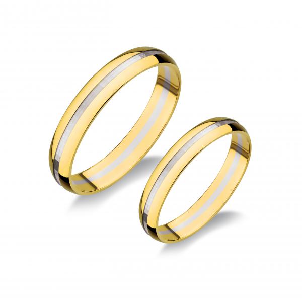 Kétszínű, sárga és fehér. Felülete fényes, a fehér lapra vésett.
Kívül finoman hajlított/domború/, belül sima.