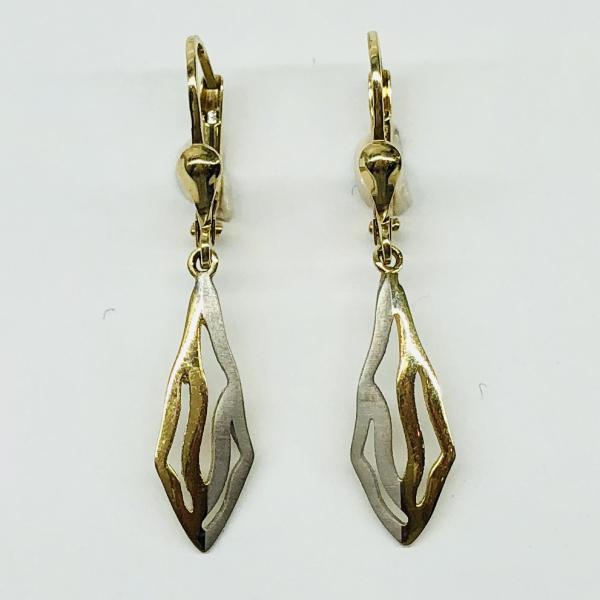 14 karátos sárga arany lógós fülbevaló. A fülbevaló súlya 2,1gr.