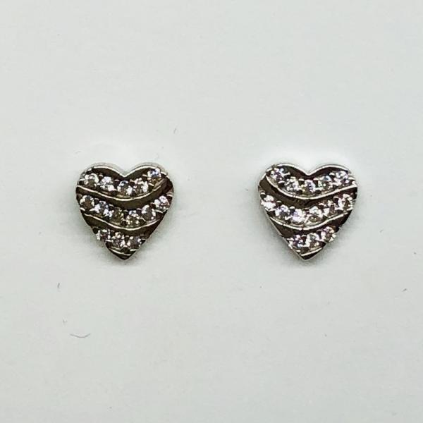 14 karátos fehér arany cirkónia köves fülbevaló. A fülbevaló súlya 1,4gr.