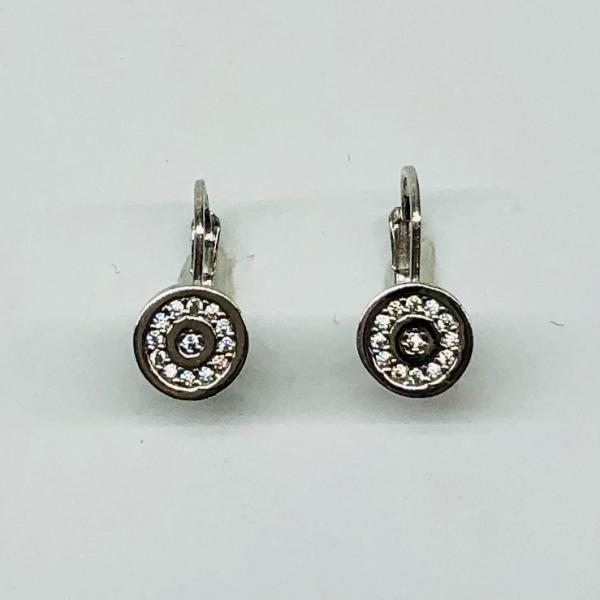 14 karátos fehér arany cirkónia köves fülbevaló. A fülbevaló súlya 2,0gr.