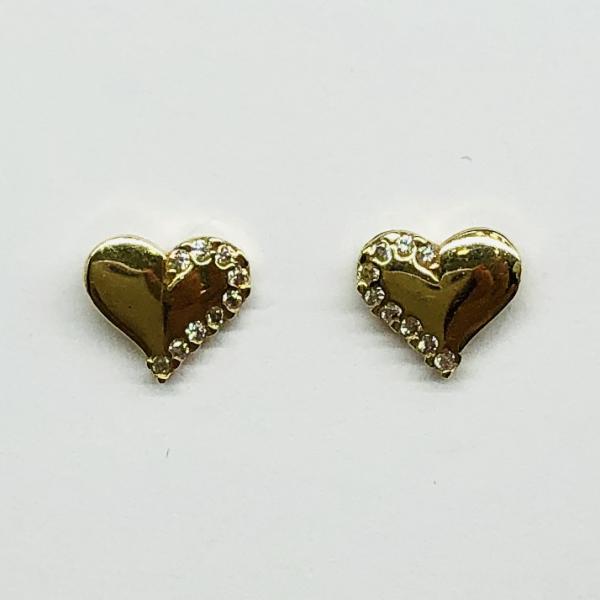 14 karátos sárga arany cirkónia köves fülbevaló. A fülbevaló súlya 1,2gr.