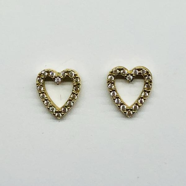 14 karátos sárga arany cirkónia köves fülbevaló. A fülbevaló súlya 1,3gr.