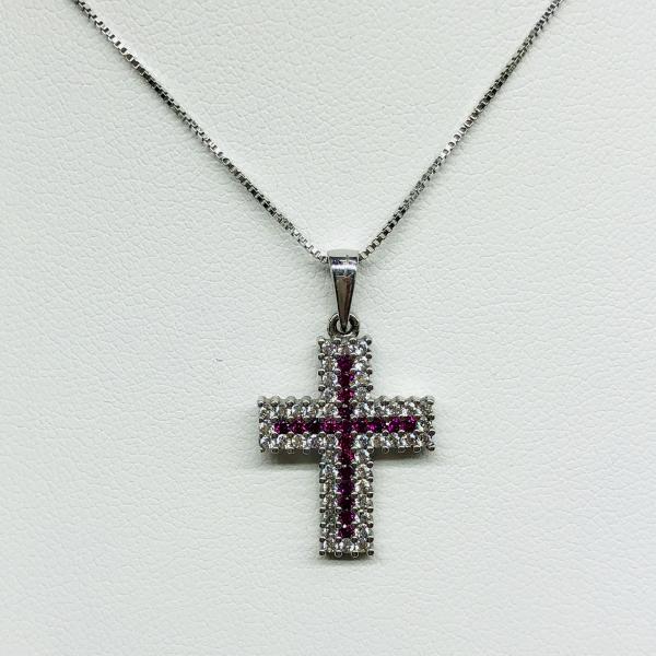 14 karátos fehér arany cirkónia köves medál. A medál súlya 1,7gr.