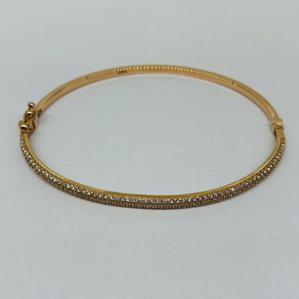 14 karátos vörös arany cirkónia köves reif. A reif súlya 5,2gr.